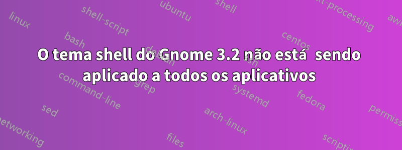 O tema shell do Gnome 3.2 não está sendo aplicado a todos os aplicativos