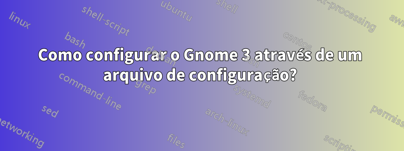 Como configurar o Gnome 3 através de um arquivo de configuração?