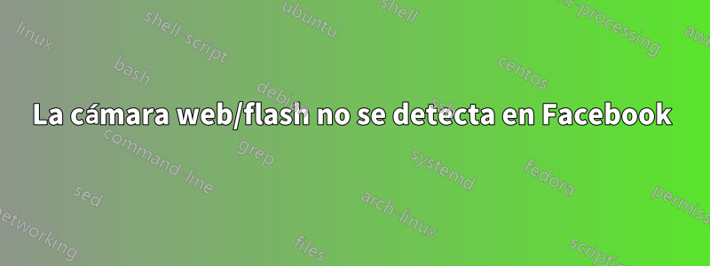 La cámara web/flash no se detecta en Facebook