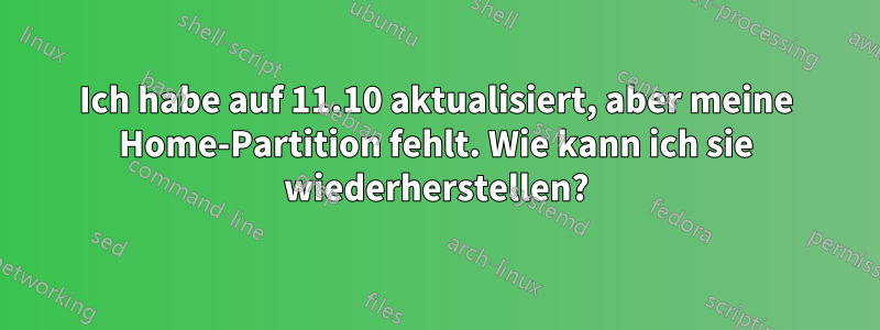 Ich habe auf 11.10 aktualisiert, aber meine Home-Partition fehlt. Wie kann ich sie wiederherstellen?