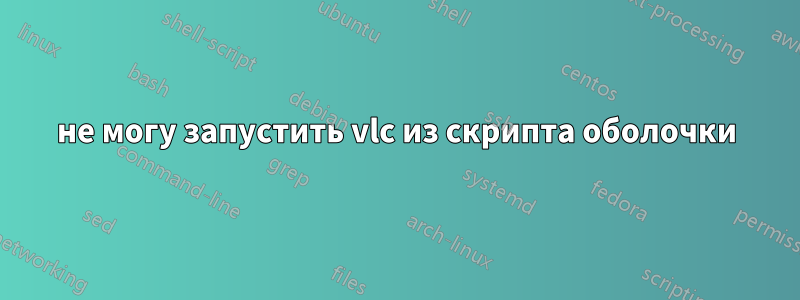 не могу запустить vlc из скрипта оболочки