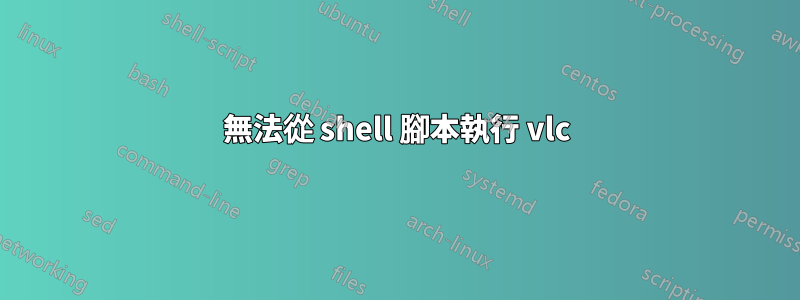 無法從 shell 腳本執行 vlc