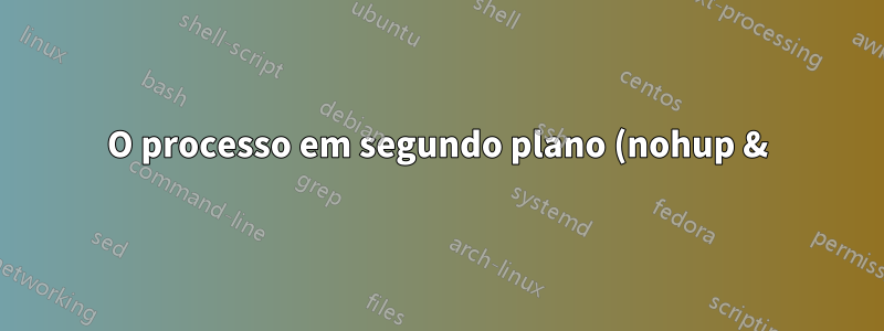 O processo em segundo plano (nohup &) é suspenso/reiniciado quando o usuário efetua logout/login