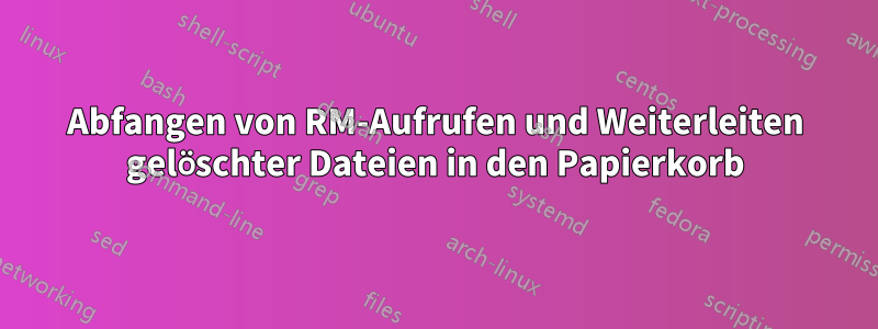 Abfangen von RM-Aufrufen und Weiterleiten gelöschter Dateien in den Papierkorb