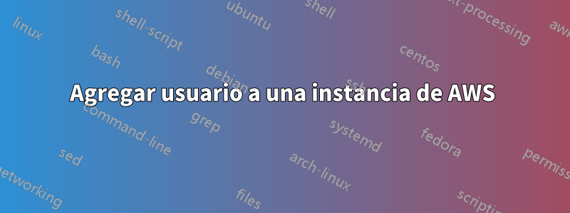 Agregar usuario a una instancia de AWS