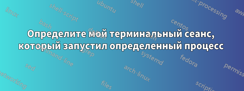 Определите мой терминальный сеанс, который запустил определенный процесс