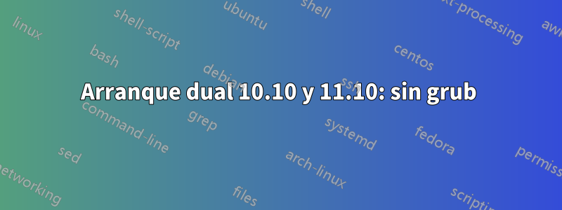 Arranque dual 10.10 y 11.10: sin grub