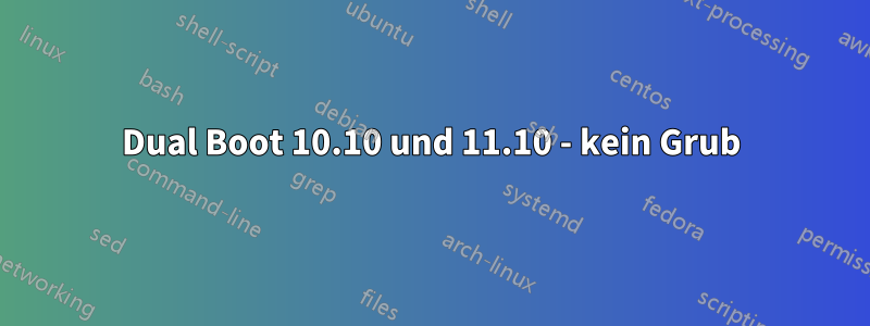 Dual Boot 10.10 und 11.10 - kein Grub