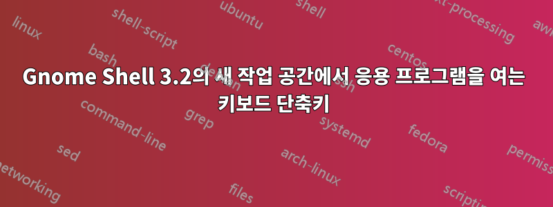 Gnome Shell 3.2의 새 작업 공간에서 응용 프로그램을 여는 키보드 단축키