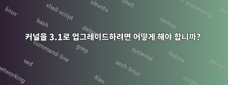 커널을 3.1로 업그레이드하려면 어떻게 해야 합니까?