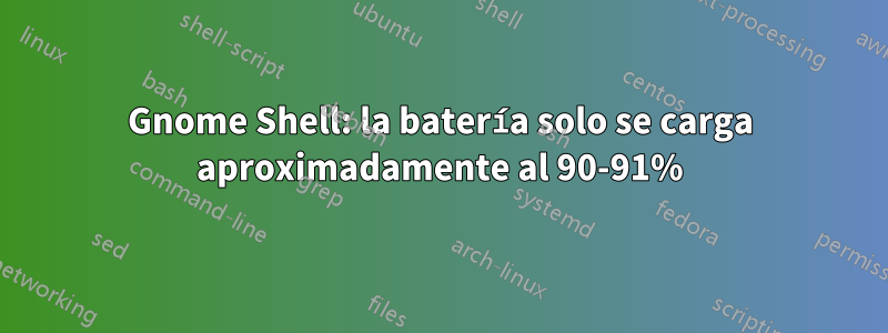 Gnome Shell: la batería solo se carga aproximadamente al 90-91%