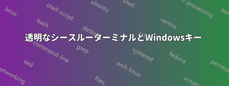 透明なシースルーターミナルとWindowsキー