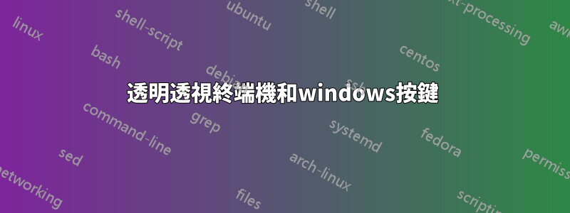 透明透視終端機和windows按鍵