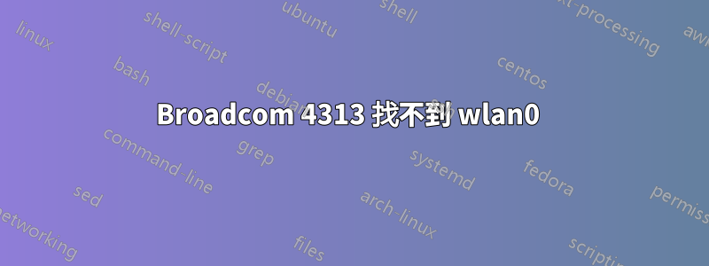 Broadcom 4313 找不到 wlan0 