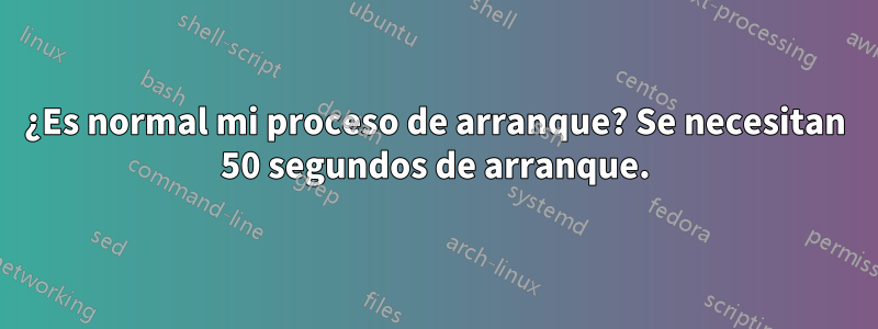 ¿Es normal mi proceso de arranque? Se necesitan 50 segundos de arranque.