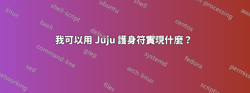 我可以用 Juju 護身符實現什麼？