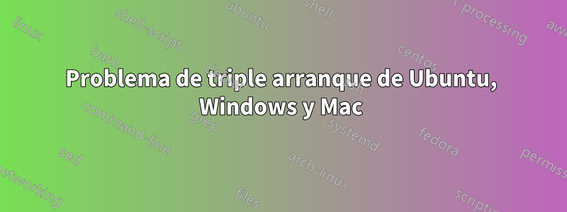 Problema de triple arranque de Ubuntu, Windows y Mac