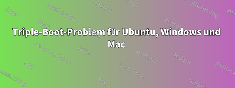 Triple-Boot-Problem für Ubuntu, Windows und Mac