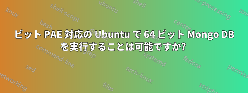 32 ビット PAE 対応の Ubuntu で 64 ビット Mongo DB を実行することは可能ですか?