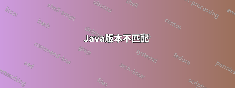 Java版本不匹配