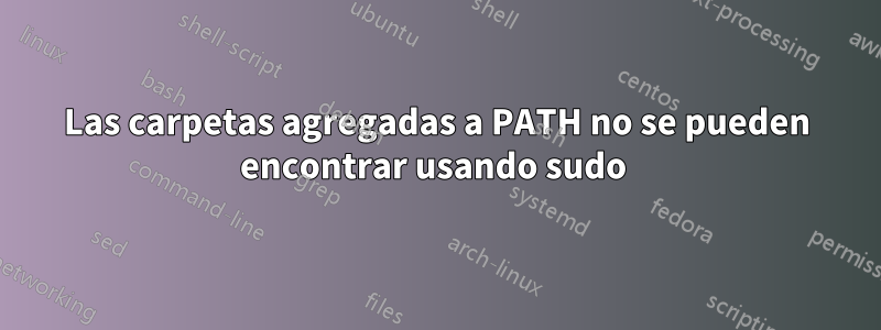 Las carpetas agregadas a PATH no se pueden encontrar usando sudo 