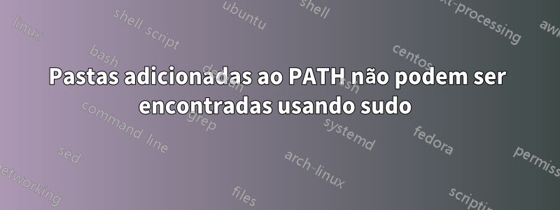 Pastas adicionadas ao PATH não podem ser encontradas usando sudo 