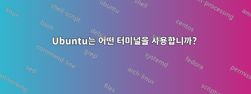 Ubuntu는 어떤 터미널을 사용합니까?