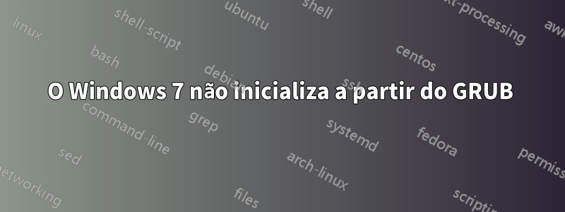 O Windows 7 não inicializa a partir do GRUB