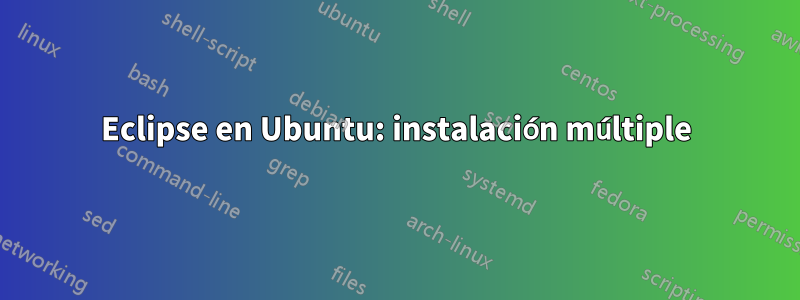 Eclipse en Ubuntu: instalación múltiple