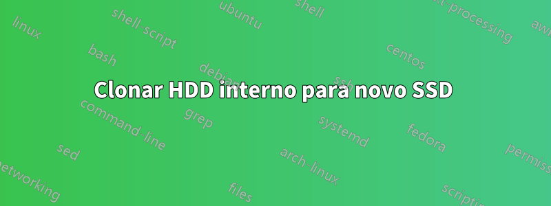 Clonar HDD interno para novo SSD