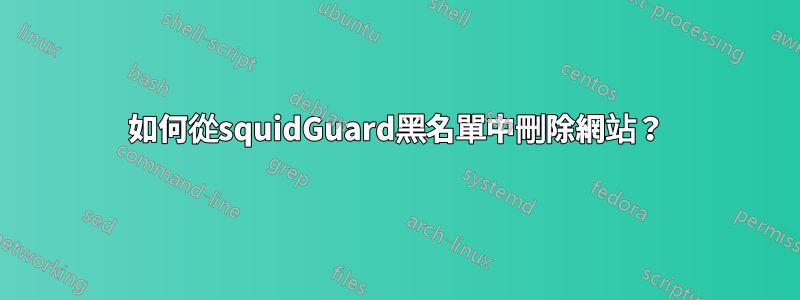 如何從squidGuard黑名單中刪除網站？