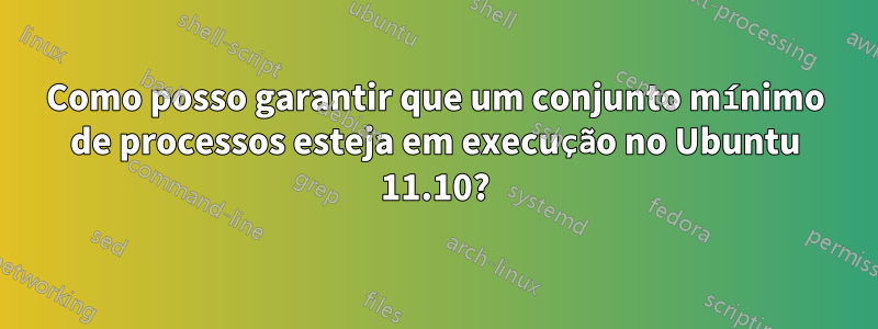 Como posso garantir que um conjunto mínimo de processos esteja em execução no Ubuntu 11.10?