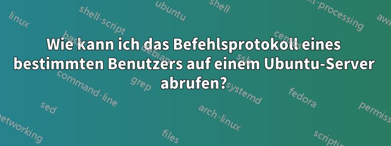 Wie kann ich das Befehlsprotokoll eines bestimmten Benutzers auf einem Ubuntu-Server abrufen?