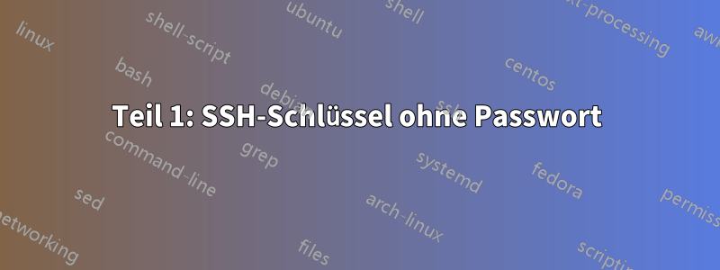 Teil 1: SSH-Schlüssel ohne Passwort