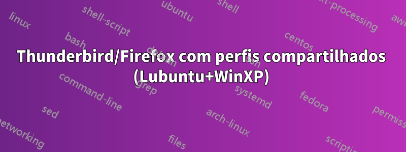 Thunderbird/Firefox com perfis compartilhados (Lubuntu+WinXP)