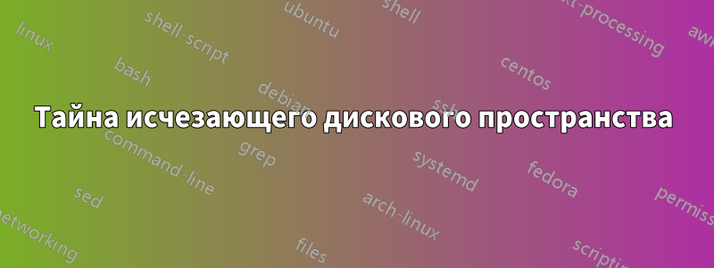 Тайна исчезающего дискового пространства