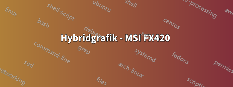 Hybridgrafik - MSI FX420