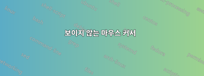 보이지 않는 마우스 커서 