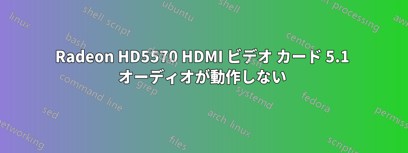 Radeon HD5570 HDMI ビデオ カード 5.1 オーディオが動作しない