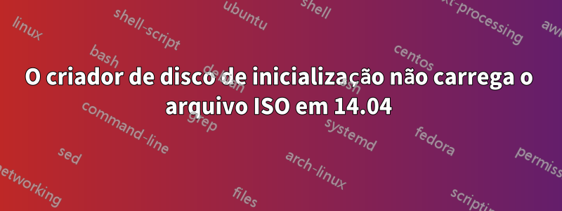 O criador de disco de inicialização não carrega o arquivo ISO em 14.04