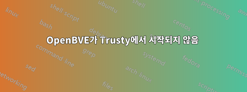 OpenBVE가 Trusty에서 시작되지 않음