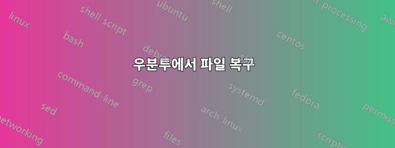 우분투에서 파일 복구 