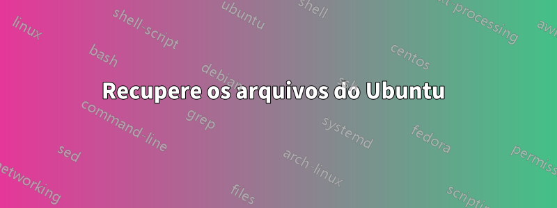 Recupere os arquivos do Ubuntu 