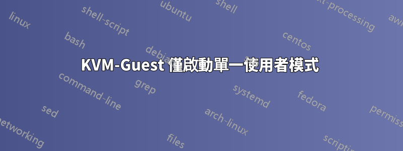 KVM-Guest 僅啟動單一使用者模式