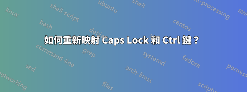 如何重新映射 Caps Lock 和 Ctrl 鍵？