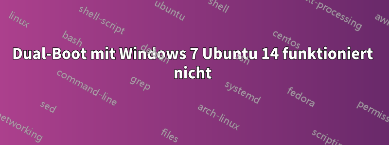 Dual-Boot mit Windows 7 Ubuntu 14 funktioniert nicht