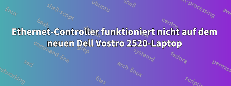 Ethernet-Controller funktioniert nicht auf dem neuen Dell Vostro 2520-Laptop
