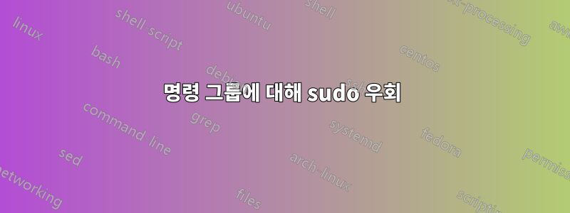명령 그룹에 대해 sudo 우회