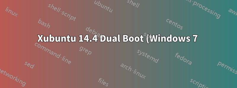 Xubuntu 14.4 Dual Boot (Windows 7) Grub-Warnung/Problem