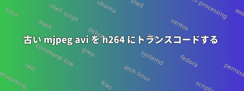 古い mjpeg avi を h264 にトランスコードする